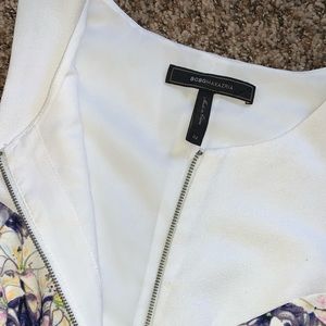 BCBG Maxazria floral colour block dress